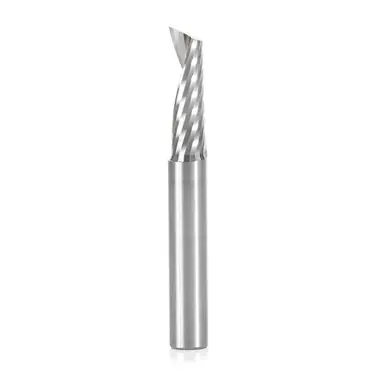 Amana 51498 Metric Spiral O-Single Flute, Aluminum Cutting 8 D x 25 CH x 8 Shank x 64mm Long Up-Cut