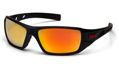 Pyramex SBRF10445D Velar Ice Orange Mirror Lens w/ Black and Red Frame