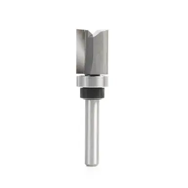 Amana 45361 Carbide Tipped Flush Trim Plunge Template 9/16 D x 3/4 CH x 1/4" Shank w/ Upper Ball