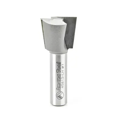 Amana 45813-LH Carbide Tipped Stair Tread L/H Dovetail 7 Deg x 1" D x 7/8 CH x 1/2 Shank Router Bit