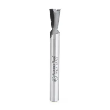 Amana 45837 Carbide Tipped Dovetail 7 Deg x 9/32 D x 1/2 CH x 1/4" Shank Router Bit