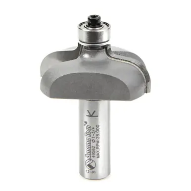 Amana 49562 Carbide Tipped Door Edge Detail 3/8 x 1/8 R x 1-3/4 D x 11/16 CH x 1/2" Shank w/ Lower