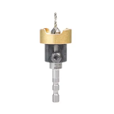 Amana 55331 Carbide Tipped 82 Degree Countersink w/ Adjustable Depth Stop and No-Thrust BB, Hybrid