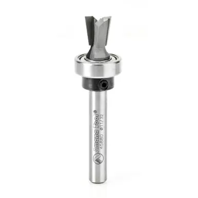 Amana 45880 Carbide Tipped Keller Dovetail 7 Deg x 11/32 D x 3/8 CH x 1/4" Shank w/ Upper Ball