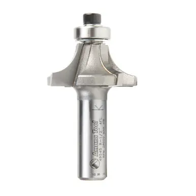 Amana 49545 Carbide Tipped 4 Flute Corner Rounding/Beading 1/2 R x 1-5/8 D x 11/16 CH x 1/2" Shank