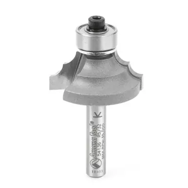 Amana 54136 Carbide Tipped Classical Molding 5/32 R x 1-1/8 D x 1/2 CH x 1/4" Shank w/ Lower Ball