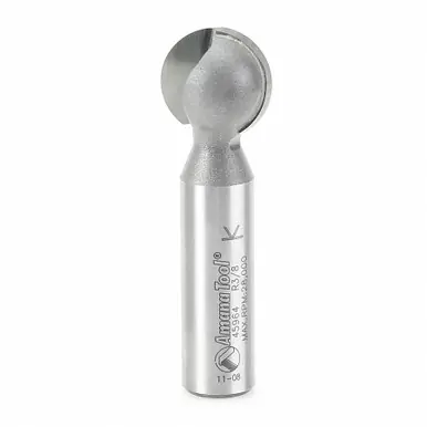 Amana 45964 Carbide Tipped Ball End 3/8 R x 11/16 D x 1/2 CH x 1/2" Shank Router Bit