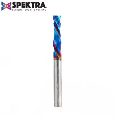 Amana 46175-K CNC Spektra Compression Spiral 6mm D x 25mm CH x 6mm Shank x 64mm Long 2 Flute Router
