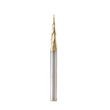 Amana 46473 Metric CNC 2D/3D Carving 6.2 Deg Tapered Angle Ball Nose x 0.5 D x 0.25 R x 26.5 CH x 6