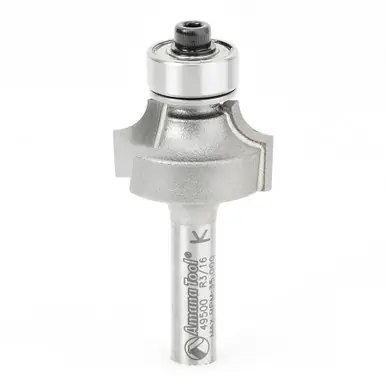 Amana 49500 Carbide Tipped Corner Rounding 3/16 R x 7/8 D x 1/2 CH x 1/4" Shank w/ Lower Ball