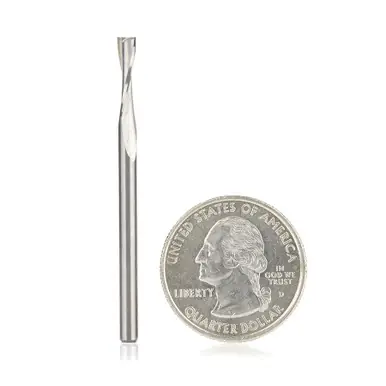 Amana 46240 CNC Spiral Plunge for Solid Wood 1/8 D x 1/2 CH x 1/8 Shank x 2" Up-Cut Router Bit