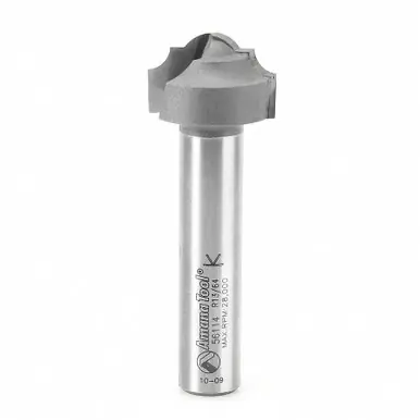 Amana 56114 Carbide Tipped Plunging Classical 13/64 R x 1" D x 11/16 CH x 1/2 Shank Router Bit