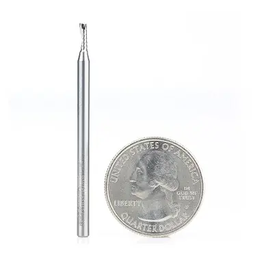 Amana 51634 Metric Spiral O-Single Flute, Plastic Cutting 2 D x 6 CH x 3 Shank x 50mm Long Up-Cut