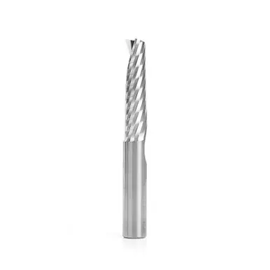 Amana 51648 CNC Spiral O-Single Flute, Plastic Cutting 1/2 D x 2 CH x 1/2 Shank x 4" Up-Cut Router