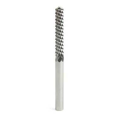 Amana 48014 Medium Burr w/ End Mill Point 1/4 D x 1-1/2 CH x 1/4 Shank x 3" Fiberglass and Composite