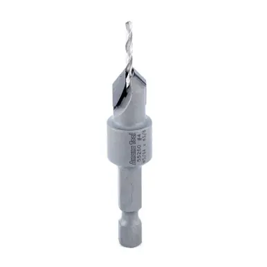 Amana 55260 Carbide Tipped Countersink 3/8 D x 49 Deg x 1/4 Quick Release Hex Shank for Wood Screw