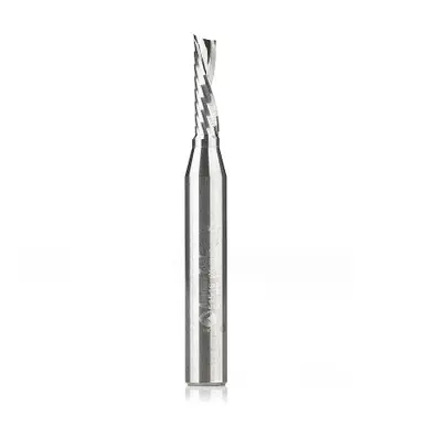 Amana 51516 Spiral O-Single Flute, Plastic Cutting 5/32 D x 9/16 CH x 1/4 Shank x 2" Down-Cut CNC