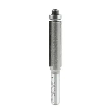 Amana 47093 Carbide Tipped Flush Trim 3/8 D x 1-1/4 CH x 1/4 Shank x 2-3/8" Router Bit w/ Lower Ball