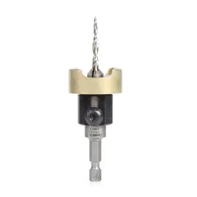 Amana 55152 Carbide Tipped 82 Degree Countersink w/ Tapered Drill and Adjustable Depth Stop w/
