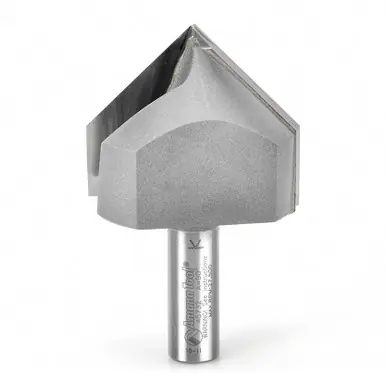 Amana 45732 Carbide Tipped V Groove 90 Deg x 2" D x 1-3/4 CH x 1/2 Shank Router Bit