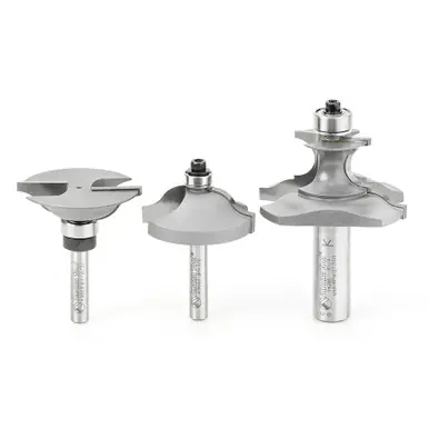 Amana 49680 3-Piece Carbide Tipped Ogee Wainscott Wall Panel Set