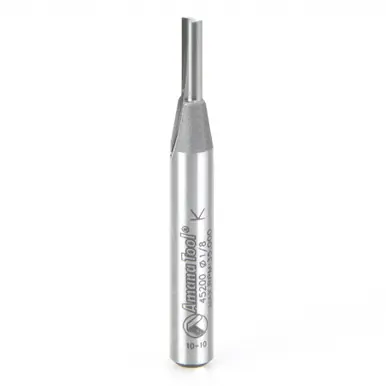 Amana 45200 Cutting Edge Straight Plunge High Production 1/8 D x 7/16 CH x 1/4 Shank x 2" Router Bit