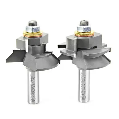Amana 55346 Carbide Tipped Adjustable V Panel 1-11/64 D x 1-1/8 CH x 1/2" Shank Router Bit