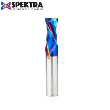 Amana 46182-K CNC Spektra Compression Spiral 1/2 D x 1 CH x 1/2 Shank x 3" Router Bit