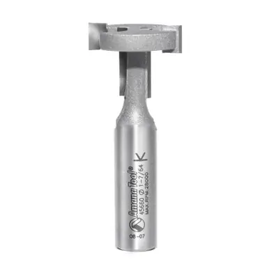 Amana 45660 T-Slot Square Edge 1-1/8 Dia x 13/16 Cut Height x 1/2" Shank Router Bit