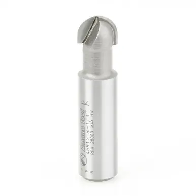 Amana 45912 Carbide Tipped Core Box 1/4 R x 1/2 D x 3/8 CH x 1/2" Shank Router Bit