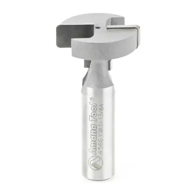 Amana 45661 T-Slot Rounded Edge 1-13/64 D x 43/64 CH x 1/2" Shank Router Bit