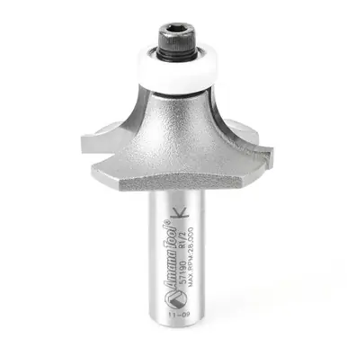 Amana 57190 Carbide Tipped Corner Rounding 1/2 R x 1-5/8 D x 3/4 CH w/ Ultra-Glide Ball Bearing