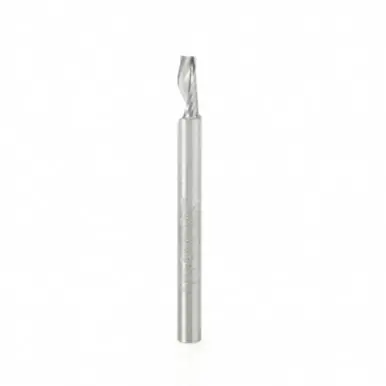 Amana 51406 Spiral O-Single Flute, Aluminum Cutting 1/8 D x 5/16 CH x 1/8 Shank x 1-1/2" Up-Cut