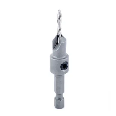 Amana 55264 Carbide Tipped Countersink 3/8 D x 49 Deg x 1/4 Quick Release Hex Shank for Wood Screw