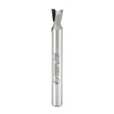 Amana 45824 - Carbide Tipped Dovetail 8 Deg x .260 D x .270 CH x 1/4" Shank Router Bit