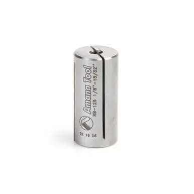 Amana RB-125 High Precision Steel Router Collet Reducer 12mm Overall D x 1/8 Inner D x 1"