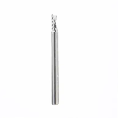 Amana 51771 CNC Spiral O-Single Flute, Aluminum Cutting 1/8 D x 1/4 CH x 1/8 Shank x 1-1/2" Down-Cut