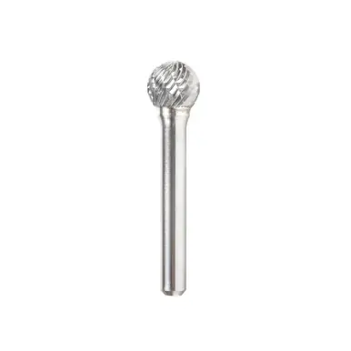 Amana BURS-158 Ball Shape Head 1/2 D x 7/16 CH x 1/4 Shank x 2-1/4" Double Cut SD Burr Bit