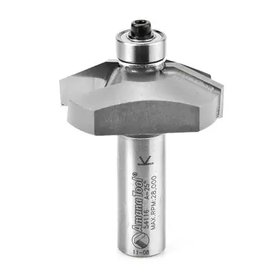Amana 54116 Carbide Tipped Traditional Raised Panel 25 Deg x 1-5/8 D x 1/2 CH x 1/2" Shank Router