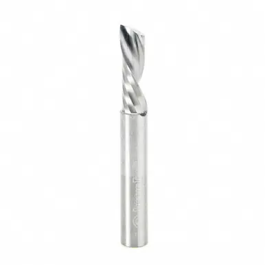 Amana 51504 Spiral O-Single Flute, Plastic Cutting 1/4 D x 3/4 CH x 1/4 Shank x 2" Down-Cut CNC