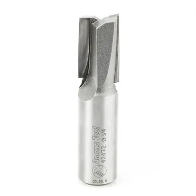 Amana 42472 Carbide Tipped Production Shear Straight Plunge Up Shear 8 Deg x 3/4 D x 1-1/4 CH x 3/4
