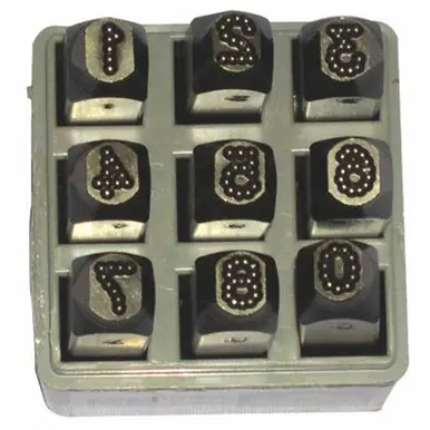 CH Hanson 26601 1/8" Dot Design Low Stress Number Set