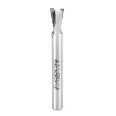 Amana 45825 Carbide Tipped Dovetail 8 Deg x 5/16 D x .400 CH x 1/4" Shank Router Bit