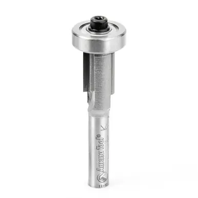 Amana 47190 Carbide Tipped Overhang Trim 1/8 Overhang x 3/8 D x 1/2 CH x 1/4" Shank w/ Lower Ball