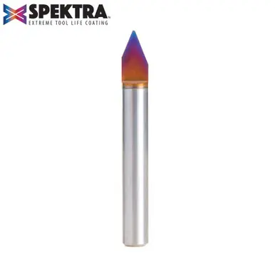 Amana 45623-K Spektra 45 Degree Engraving 0.042 Tip Width x 1/4 Shank x 2" Signmaking Router Bit