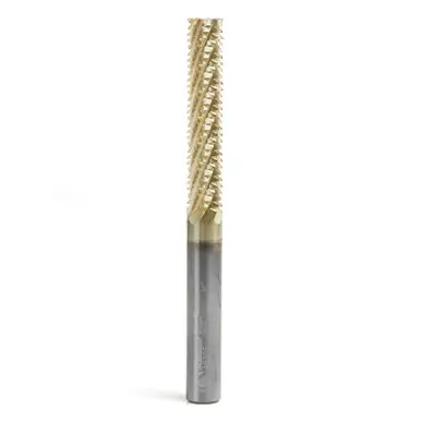 Amana 46305 ZrN Coated Honeycomb Hogger 3/8 D x 2 CH x 3/8 Shank x 4" , 8-Flute CNC Router Bit