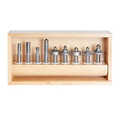 Amana AMS-211 11-Piece Carbide Tipped Router Bit Set 1/2" Shank
