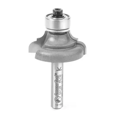 Amana 54128 Carbide Tipped Classical Cove & Bead 5/32 x 5/32 R x 1-1/8 D x 1/2 CH x 1/4" Shank w/