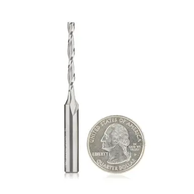 Amana 46270 Foam Cutting Up-Cut Spiral 1/8 D x 1-1/8 CH x 1/4 Shank x 2-1/2" Flat Bottom Router Bit