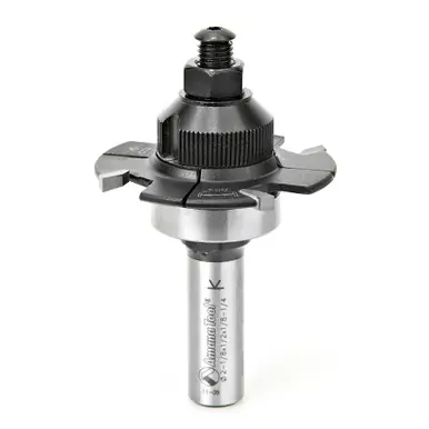 Amana 55500 E-Z Dl Slot Cutter 4 Wing x 2-1/8 D x 1/8-1/4 CH x 1/2" Shank Router Bit
